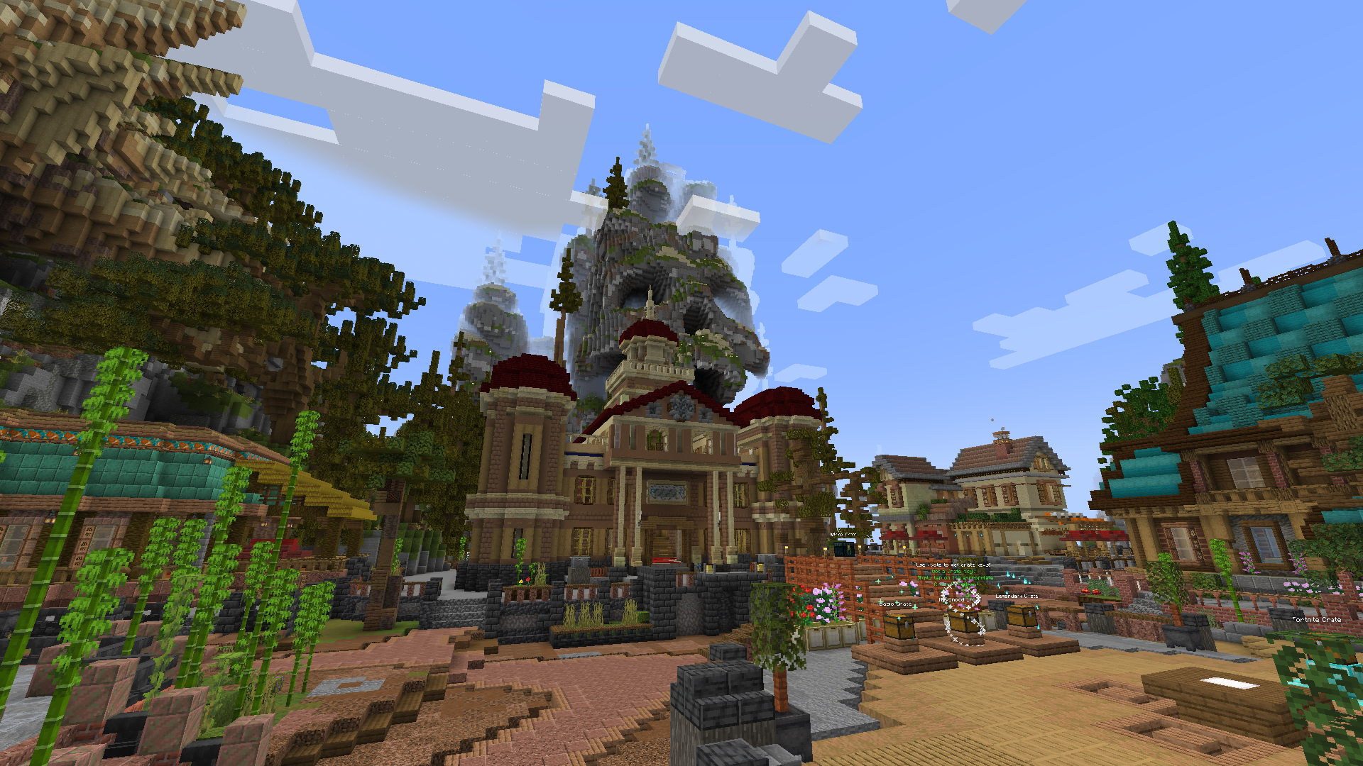 MinecraftRP capital city and mountain spawn